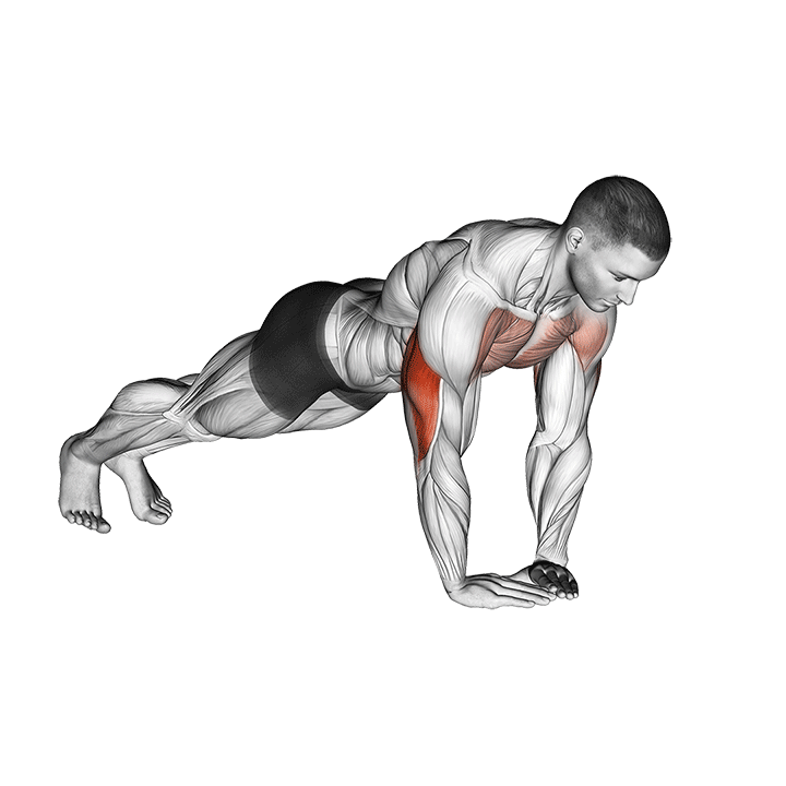 flexiones diamante en suelo para tríceps