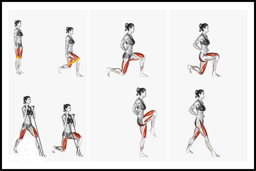 Lunges o ejercicios de estocadas para piernas