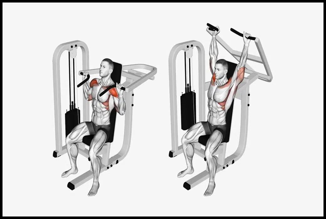 Ejercicio press de hombros en máquina