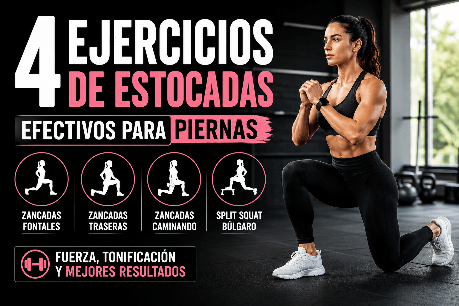 4 ejercicios para piernas de estocadas PARA HACER EN CASA