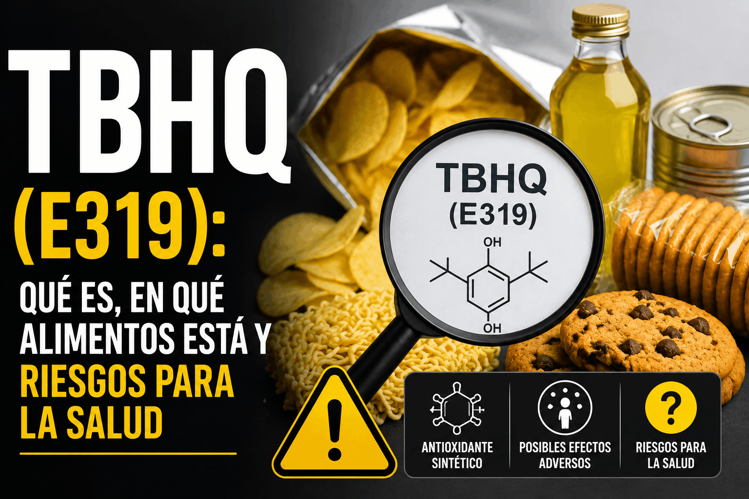 La butilhidroquinona terciaria, comúnmente conocida como tBHQ, es un antioxidante sintético ampliamente utilizado en la industria alimentaria para prolongar la vida útil de diversos productos