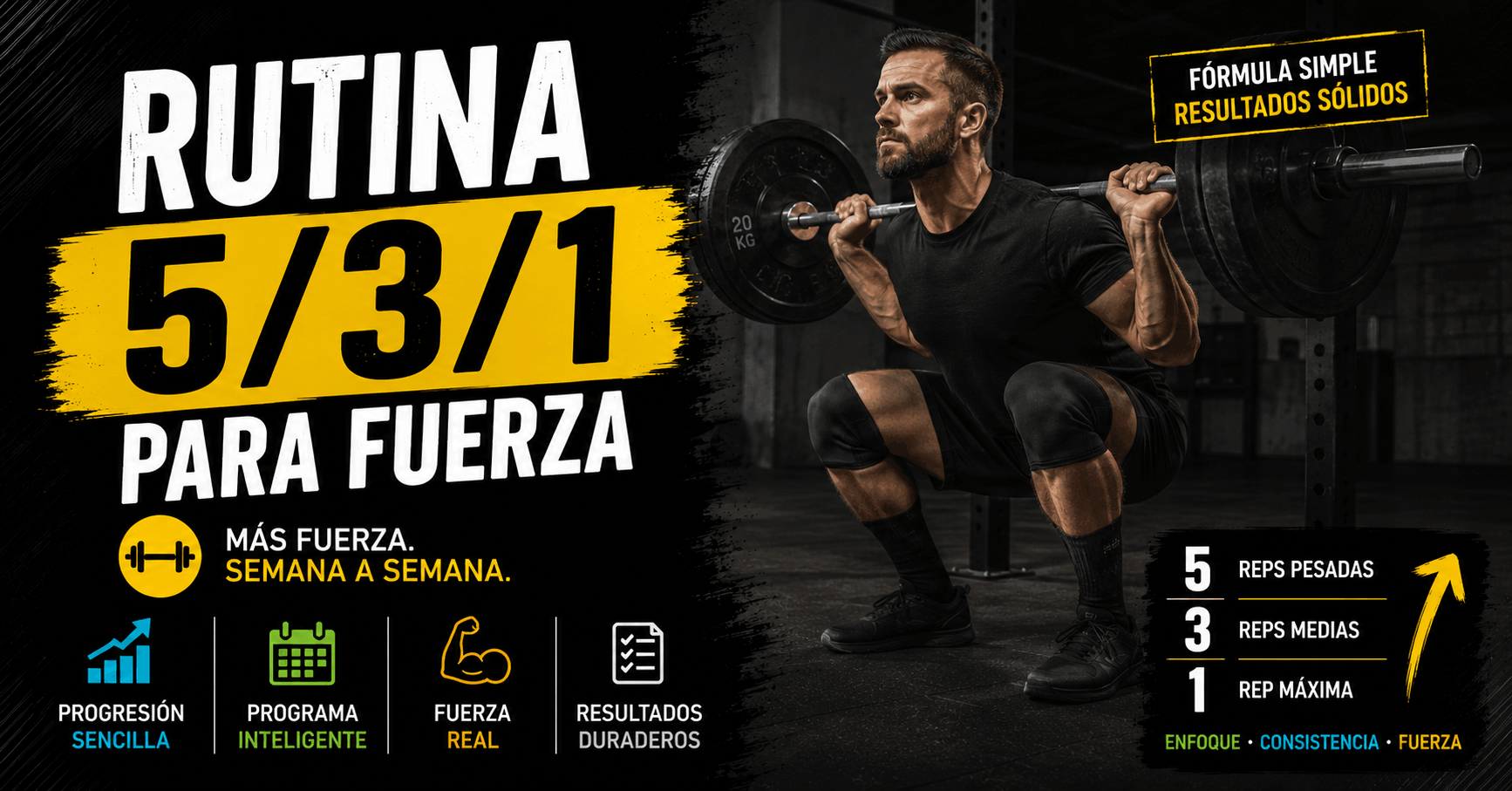 Rutina 5/3/1 de Jim Wendler para ganar fuerza