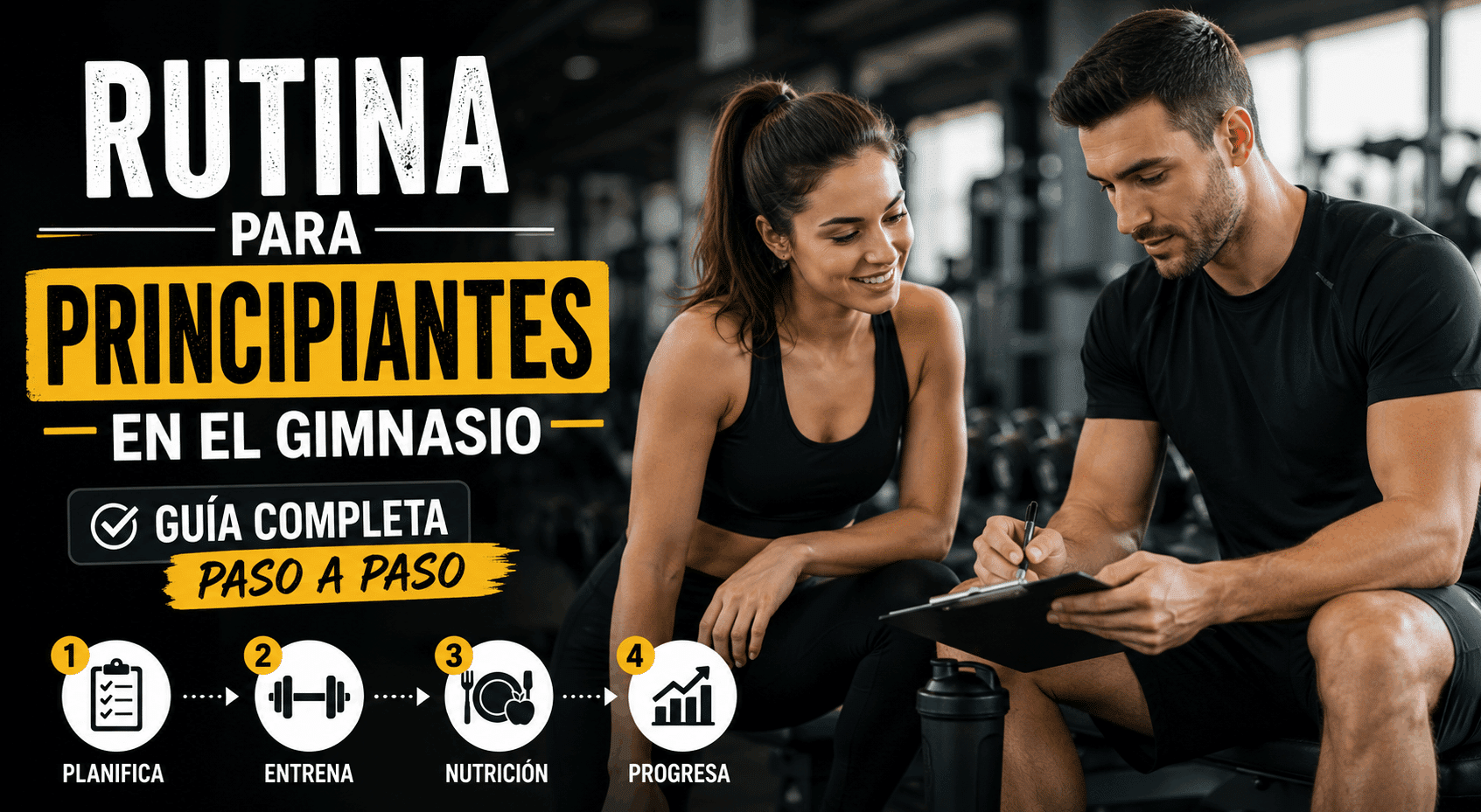Rutina de entrenamiento para principiantes en el gimnasio